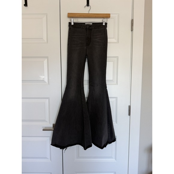 Free People Denim - Free People We The Free Just Float On Flare Jeans Gray 25 Extreme Bell Bottom
